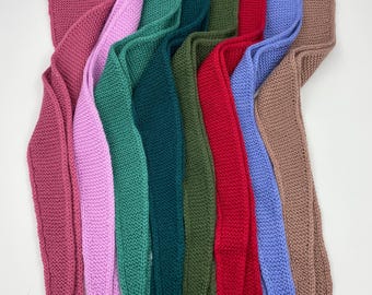 Hand Knit Merino Wool Cashmere Scarf - Sophie Scarf - Everyday Luxury
