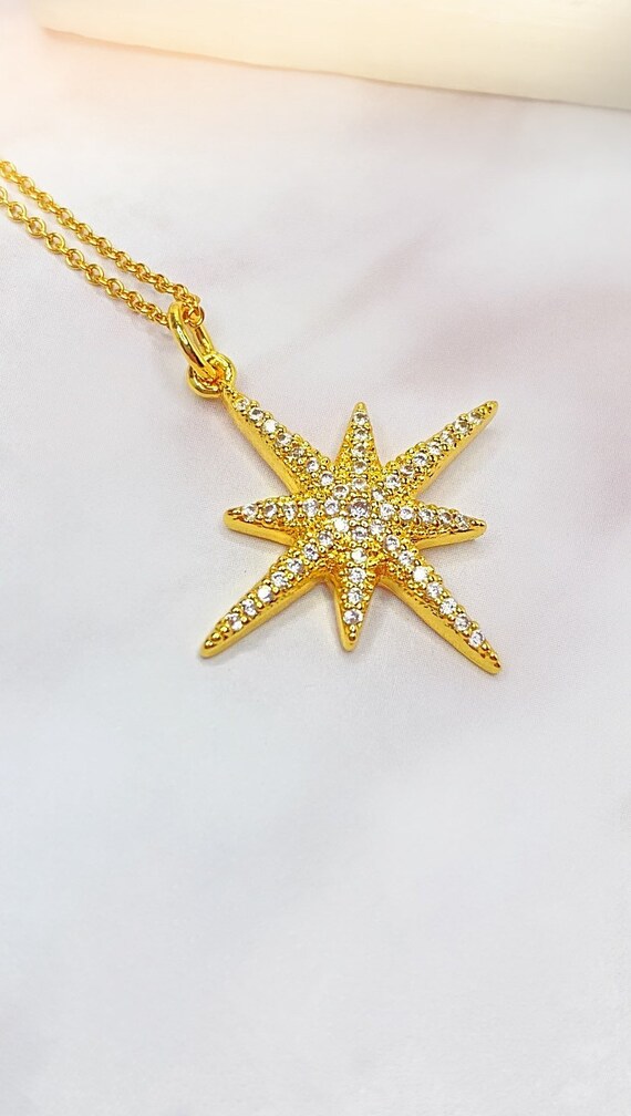 North Star Necklace | Celestial Necklace | Constellation Necklace | Gold Pendant | Star Necklace | Dainty Gift For Her