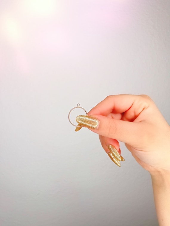 Minimalist Thin Gold Filled 14k Tiny Fresh Water Pearl Simple Delicate Ring