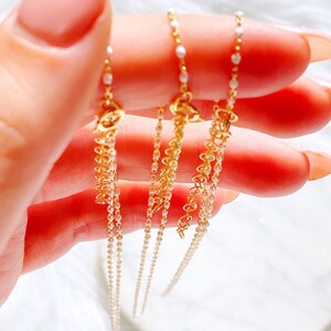 Heavenly Dainty White Satellite Chain Necklace