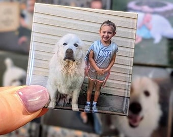 Gepersonaliseerde fotomagneet van 2 x 2 inch - Keepsakes & Business Branding