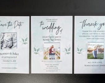 Save-the-dates bruiloften, uitnodigingen en bedankkaarten (met magneet van 2 x 2 inch)