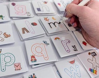 Traceerbare alfabetmagneten van 2 x 2 inch (hoofdletters en kleine letters)