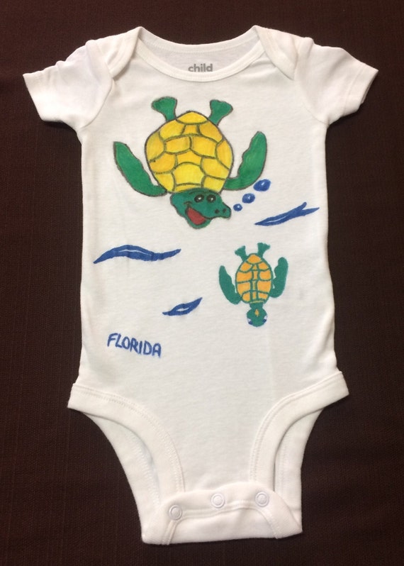 turtle onesie baby