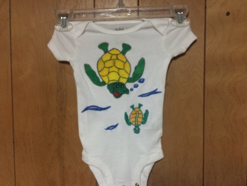 Sea turtle onesie baby apparel turtle clothing turtle Etsy
