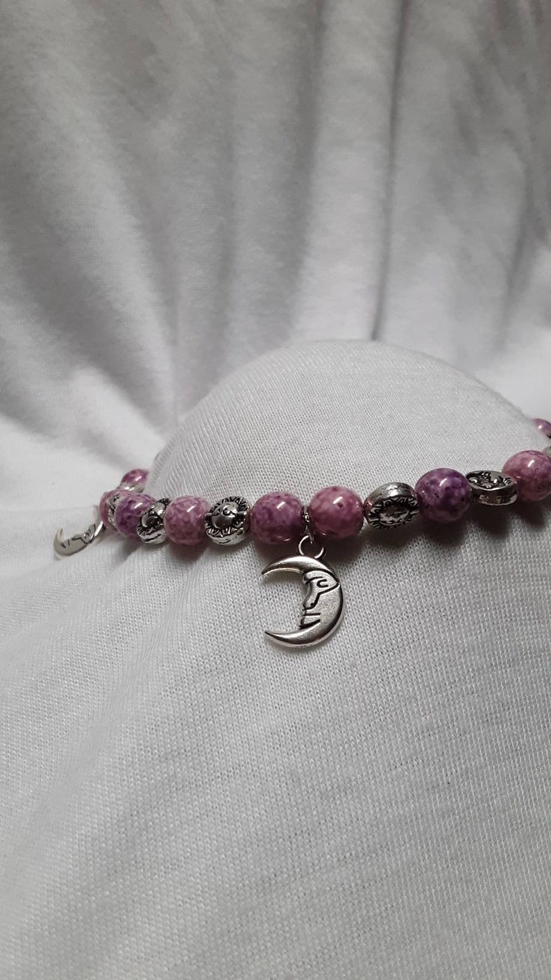 Silver sea turtle anklet purple sea turtle anklet silver dangle anklet purple luster anklet