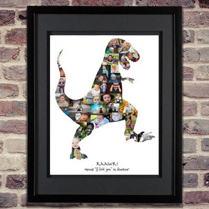 Dinosaur Photo Collage | T-Rex | TRex SVG | Dinosaur SVG | Dinosaur Decor | Dinosaur Nursery Decor | Dinosaur Wall Art | Free Shipping!