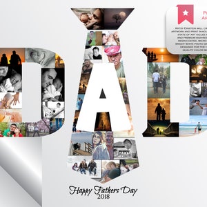 Fathers Day Gift Gift for Dad Gift Idea for Dad Unique Gift for Dad Awesome Dad Custom Photo Collage Photo Collage Gift image 4