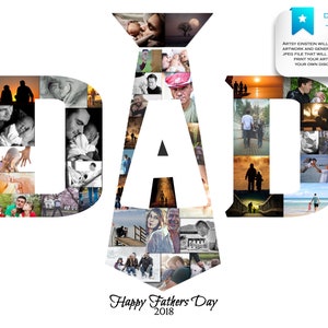 Fathers Day Gift Gift for Dad Gift Idea for Dad Unique Gift for Dad Awesome Dad Custom Photo Collage Photo Collage Gift image 3