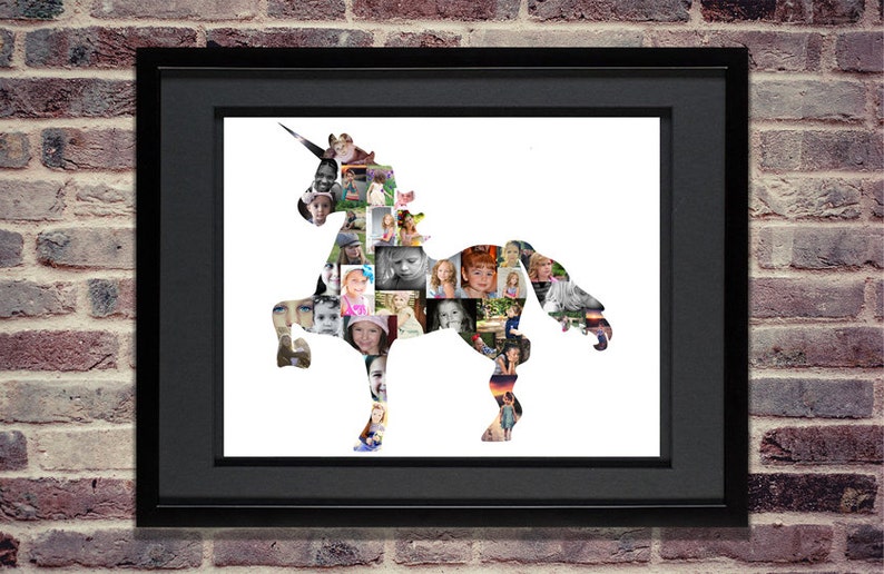 Unicorn Photo Collage Unicorn SVG Unicorn Wall Art Etsy