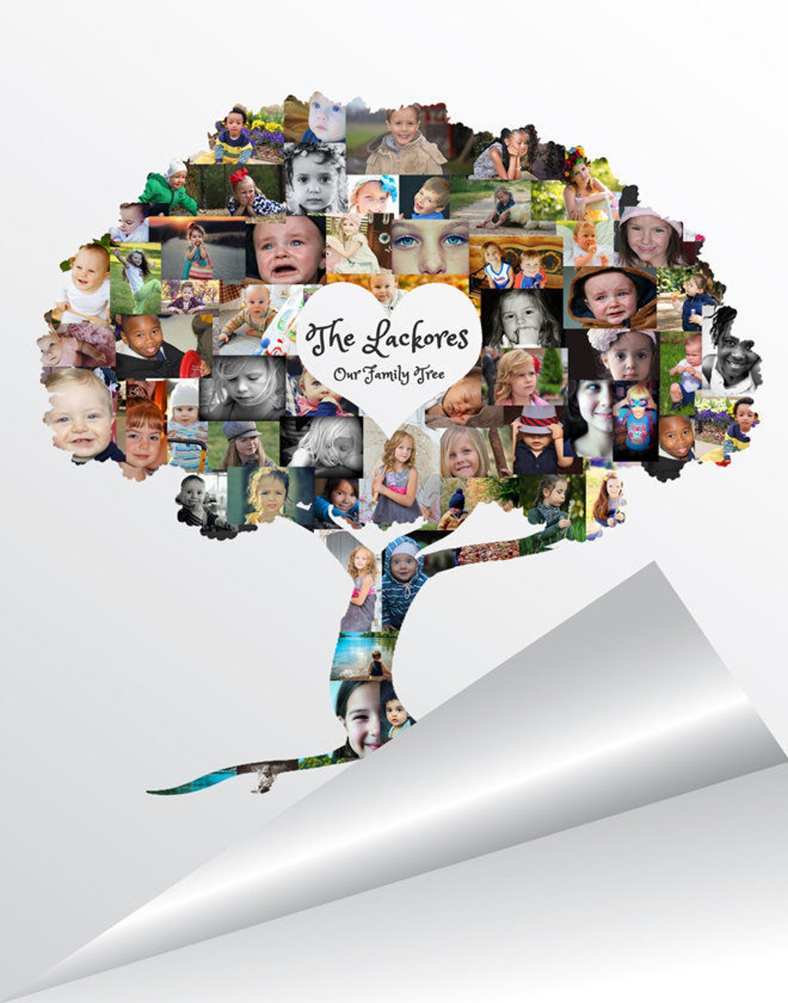 Family Tree Collage Family Tree Wall Art Family Tree Print Etsy Canada