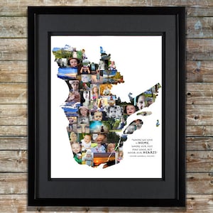 Quebec Photo Map | Map of Quebec | Quebec Art Print | Canadian Photo Collage | Quebec City | Quebec Decor | Quebec Wall Art | Canada Map
