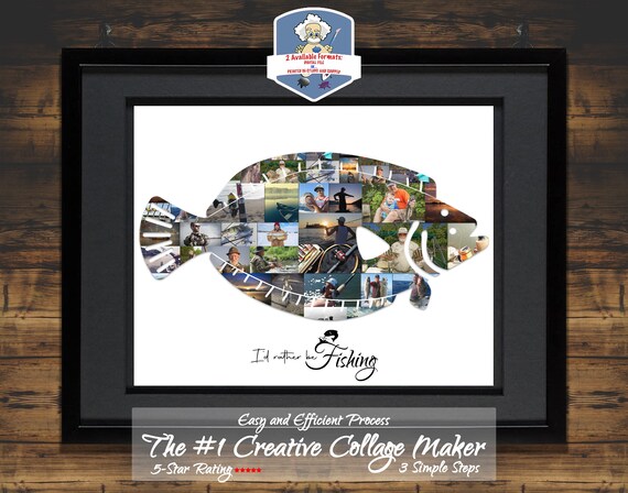 Flounder Fish Photo Collage Flounder Fishing Flounder Fishing SVG Fishing  Gifts Fishing Decor Fishing Gifts for Men 