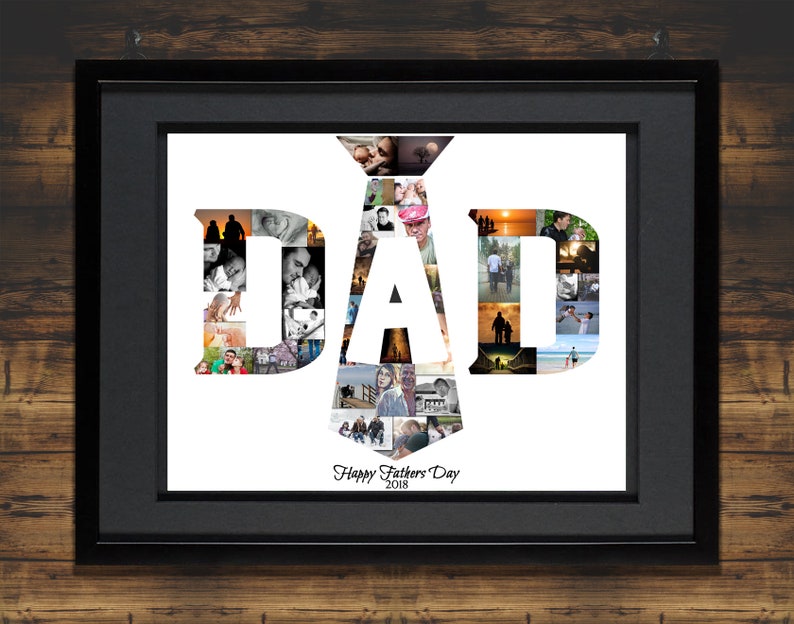 Fathers Day Gift Gift for Dad Gift Idea for Dad Unique Gift for Dad Awesome Dad Custom Photo Collage Photo Collage Gift image 1