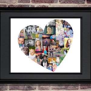 Custom Valentine&#39;s Day Photo Collage - Personalized Gift for Partner - Unique and Memorable Anniversary and Valentine&#39;s Day Idea