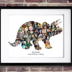 Triceratops | Dinosaur Photo Collage | Dinosaur SVG | Dinosaur Decor | Dinosaur Nursery Decor | Dinosaur Wall Art | Triceratops Art