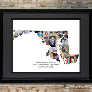 Maryland Photo Collage | Maryland Wall Art | Maryland Art | Maryland Map | Maryland Print | Maryland Picture Collage