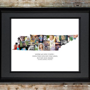 Custom Tennessee Photo Map | Personalized State Art | Tennessee Wall Decor