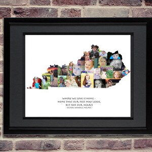 Custom Kentucky Photo Map | Personalized State Art | Kentucky Wall Decor