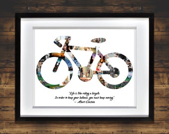 Bicycle Print | Bicycle Wall Art | Bicycle Gift | Bicycle Poster | Bike Lovers | Bike Wall Decor | Cycling Art | Road Bike | Photo Collage