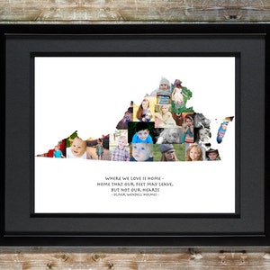 Virginia Photo Collage | Virginia Art | Virginia Map | Virginia Wall Art | Virginia Gifts | Virginia Home | Virginia Print