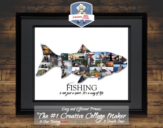 Trout Fish Photo Collage Trout Fishing Trout Fish SVG Trout Fishing SVG Fishing  Gifts Fishing Decor Fishing Gifts for Men 