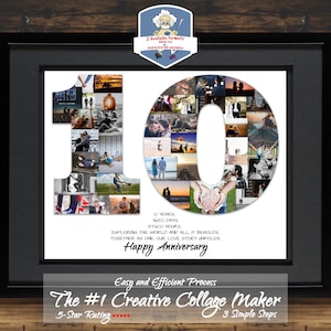 10th Anniversary Photo Collage | 10th Anniversary Collage | 10th Anniversary Gift | 10 Year Anniversary | 10th Birthday Collage | Milestone