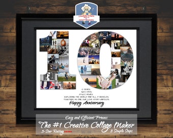 10th Anniversary Photo Collage 10th Anniversary Collage 10th