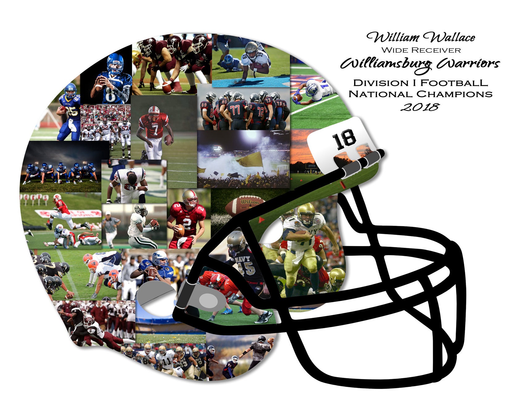 Football Gift Personalized Football Gift Custom Photo Etsy