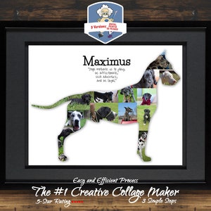 Great Dane Photo Collage | Great Dane Art | Great Dane Gifts | Great Dane SVG | Great Dane Print | Dog Wall Art | Personalized Great Dane