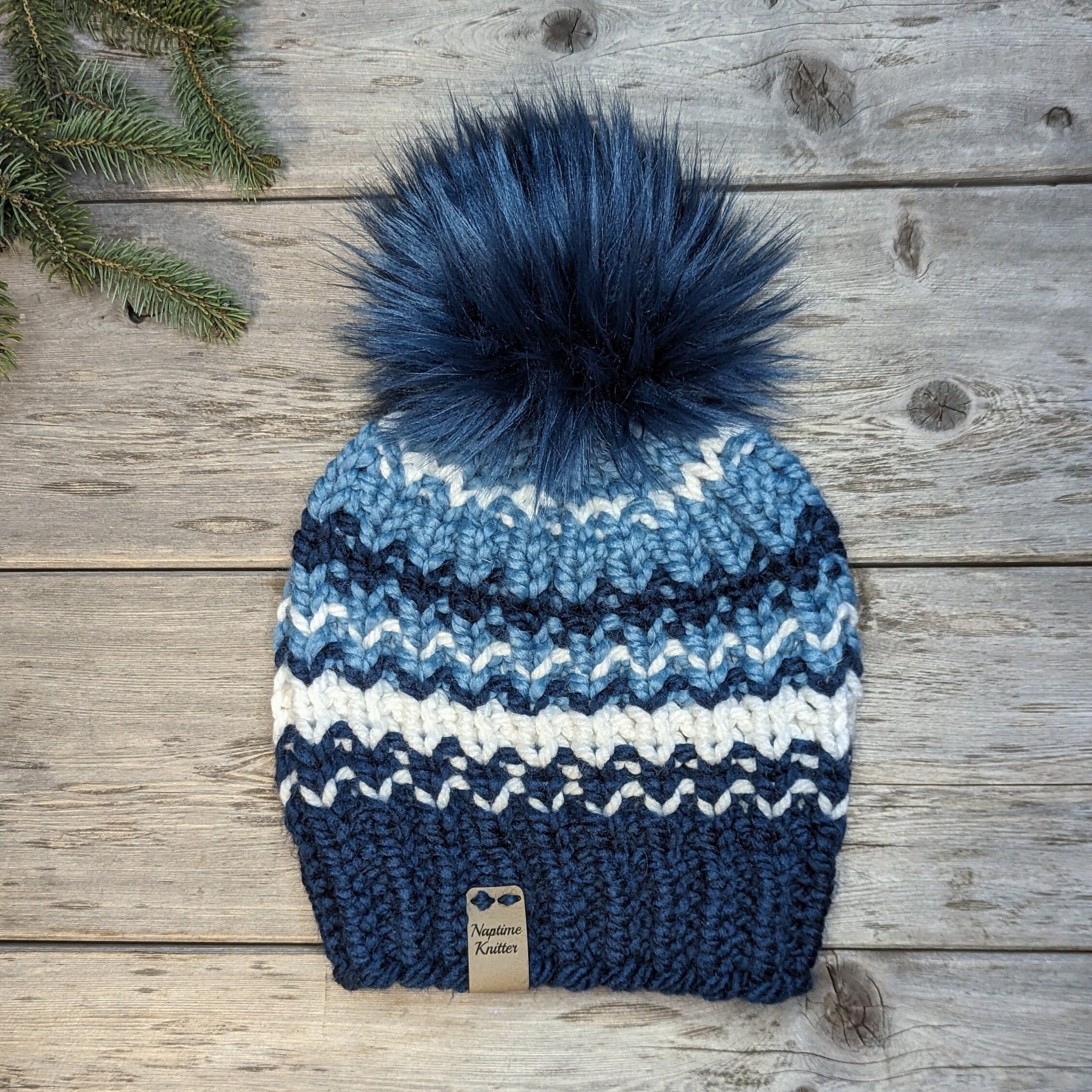 Easy Colorwork Hat Knitting Pattern, Super Bulky Yarn (PDF Pattern) - Etsy