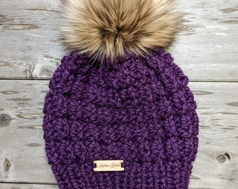 Dark Purple Beanie - Etsy