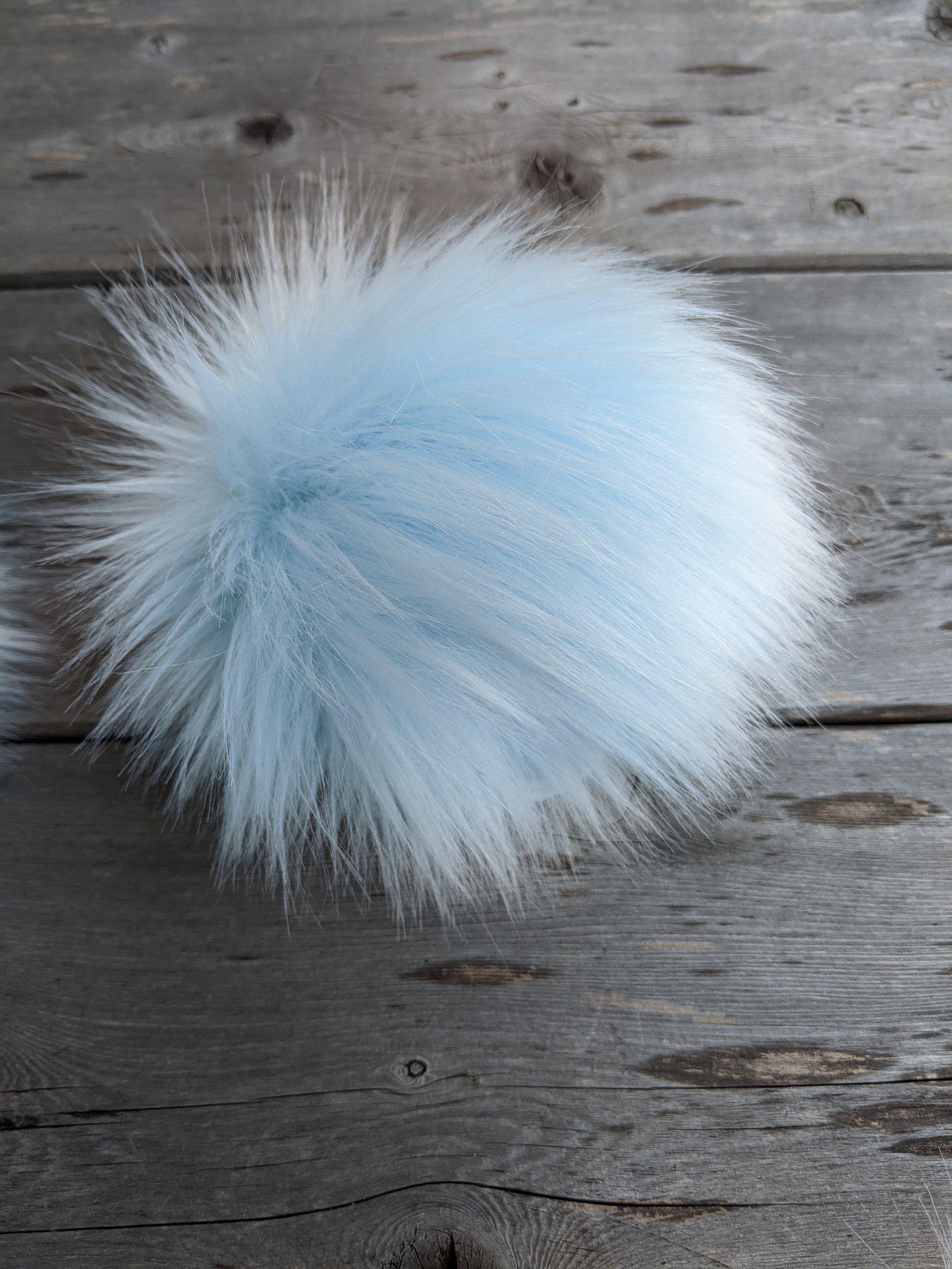 Baby Blue faux fur pom pom Light blue faux fur pom pom faux Etsy