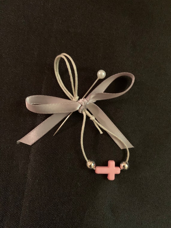 25 Baptism Martyrika (Witness Bracelets) / Color Cross & Wax- Martyrika - party favors - Pin/bracelet combo- birthday- anniversary- wedding