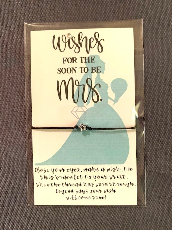 Bride to Be Wish Bracelet- personalization available- Future Mrs. - Bride