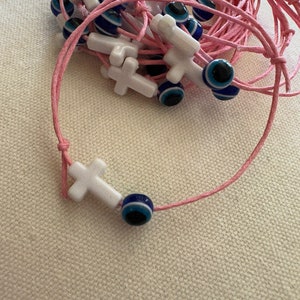 20- Baptism Martyrika (Witness Bracelets) - baptism favors  - mati Bead Bracelets- greek baptism - evil eye martyrika favor- birthday favor