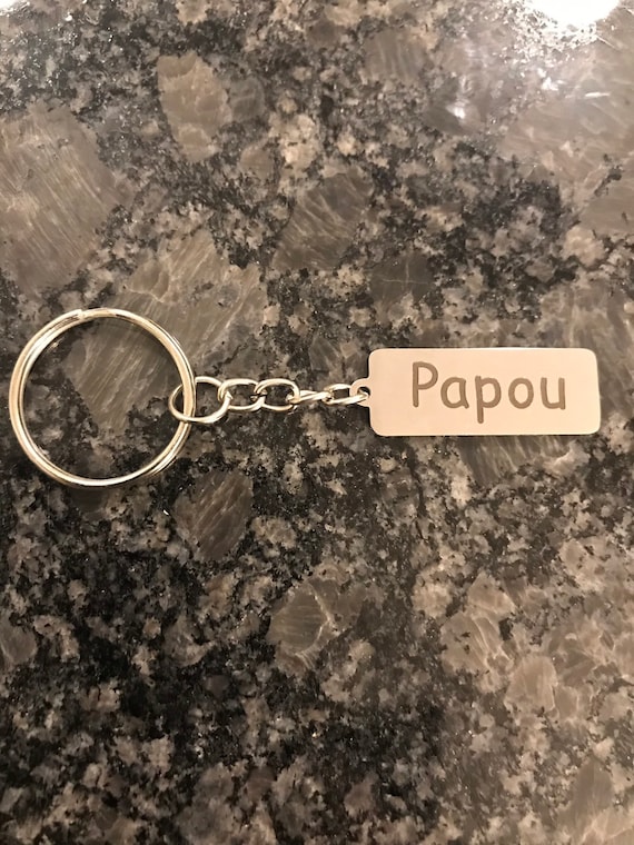 Papou Key Chain - grandpa- greek grandpa - father’s day - miss you - thinking of you