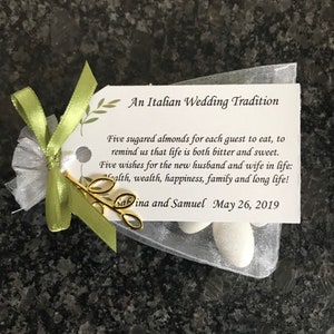 DIY 50 - Italian - Bomboniera"Confetti" - Wedding favors (Almonds NOT included)