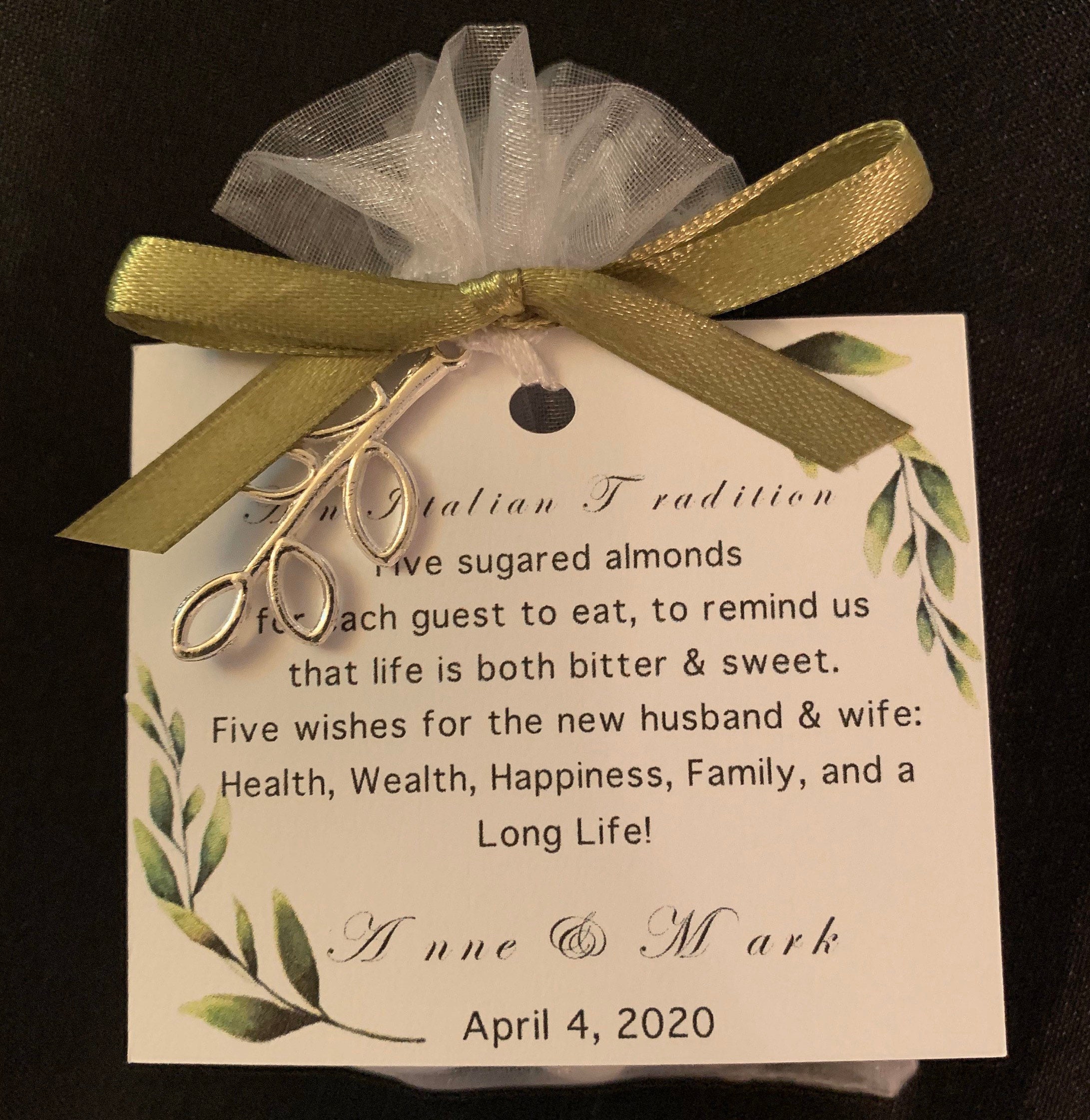 50 Italian BombonieraConfetti Wedding favors (Candy