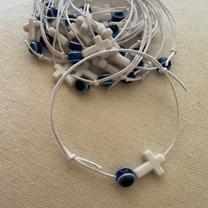 20- Baptism Martyrika (Witness Bracelets) - baptism favors  - mati Bead Bracelets- greek baptism - evil eye martyrika favor- birthday favor