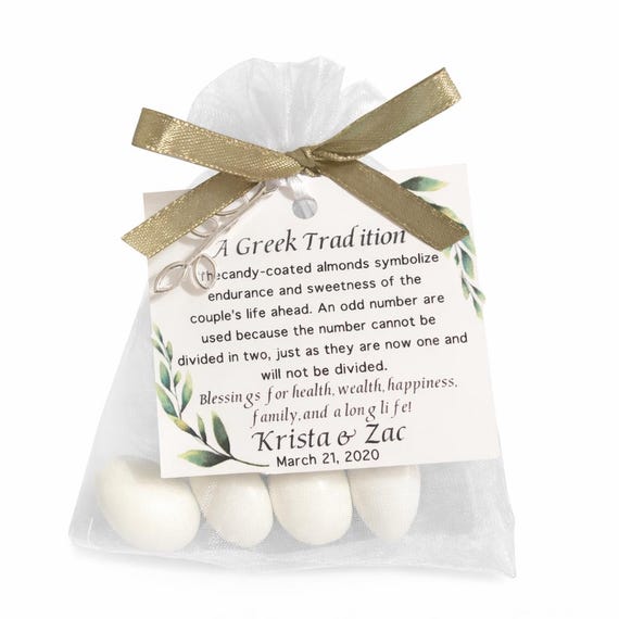 50 - Greek Boubounieres "Koufeta"  Wedding favors (Candy Coated Almonds)- Wedding/Bridal Shower Favors- Party favors- Greek Traditions