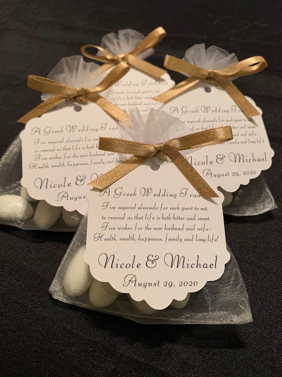 50 - Greek Boubounieres "Koufeta"  Wedding favors (Candy Coated Almonds)- Wedding/Bridal Shower Favors- Party favors- Greek Traditions