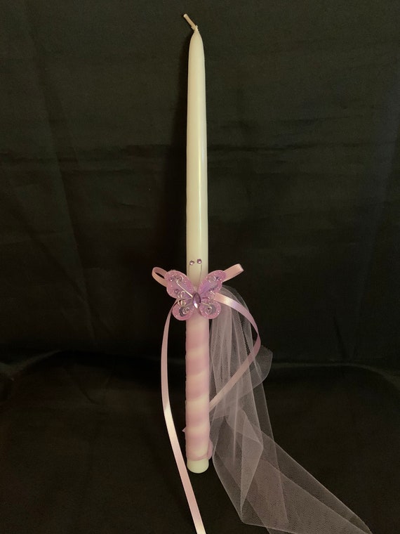 Greek Orthodox Easter Candle- flameless available- Easter Lambathes-