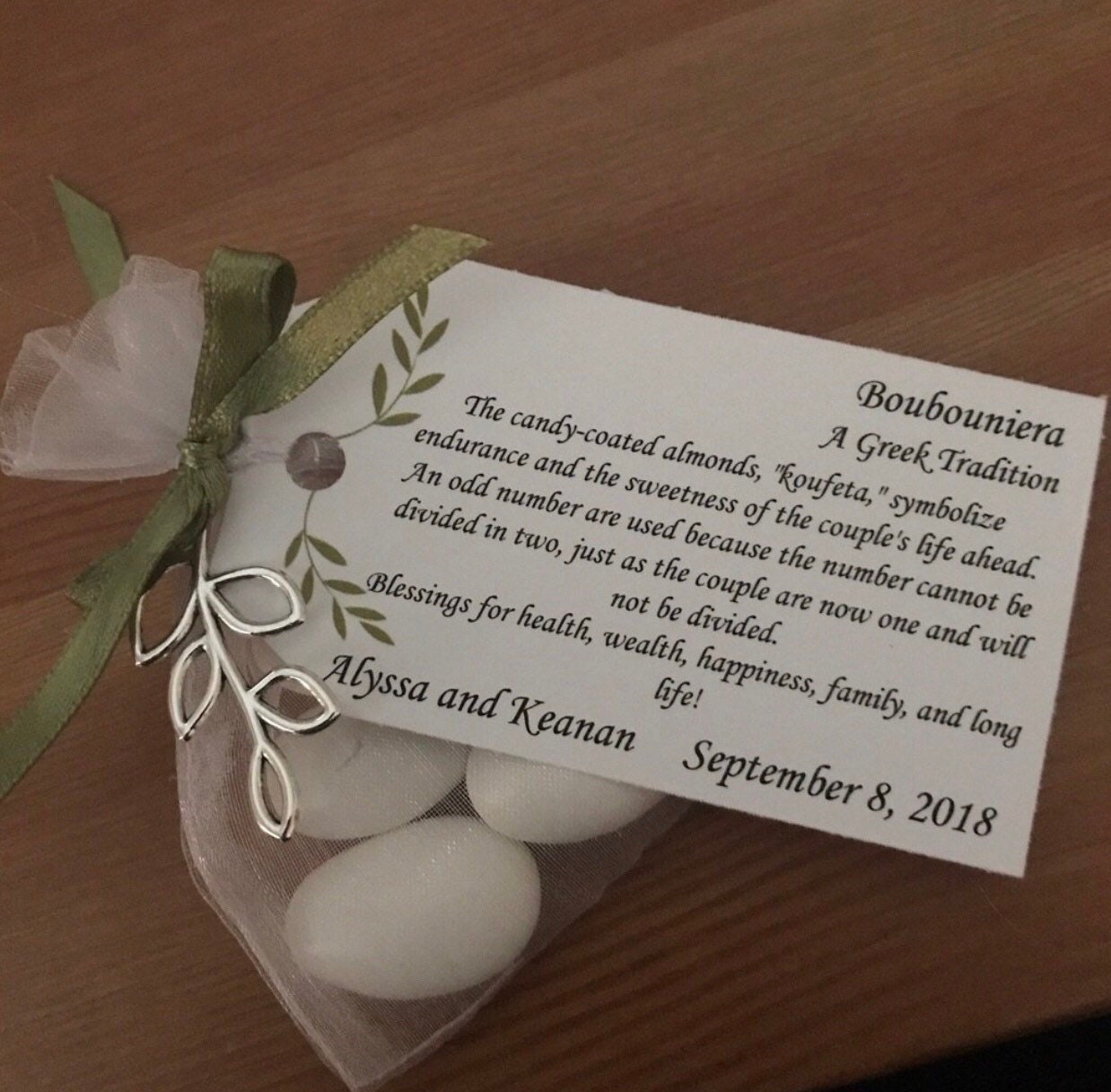Greek Boubounieres Koufeta Wedding favors (Candy Coated Almonds)