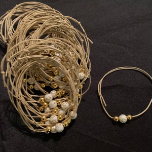25 - Baptism Martyrika (Witness Bracelets) / Wax Cord/round Cross Bead Martyrika Bracelets/communion favor / birthday favor/ baptism favor
