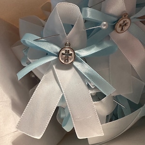 20 - Baptism Martyrika (Witness Pins) / Gold/White Enamel Cross Martyrika Pins- birthday - party favor- christening- Fast shipping