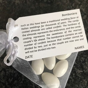 25- Bomboniera&quot;Confetti&quot; - Wedding favors (Candy Coated Almonds)- Italian Wedding Tradition- Bridal shower favor
