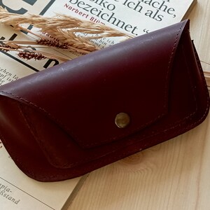 Sunglasses Case Leather handmade eyeglasses case Storage leather case Designer case Sunglasses holder image 10