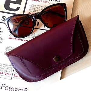 Sunglasses Case Leather handmade eyeglasses case Storage leather case Designer case Sunglasses holder image 1