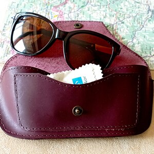 Sunglasses Case Leather handmade eyeglasses case Storage leather case Designer case Sunglasses holder image 4